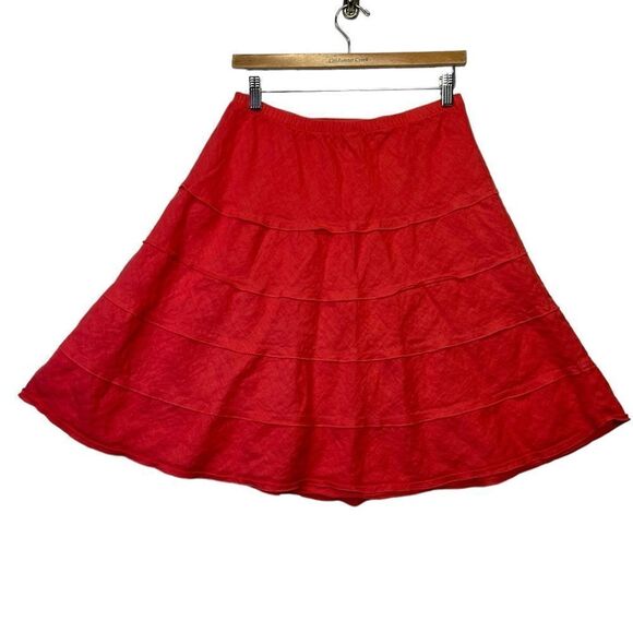 Soft Surroundings 100% Linen Summer Fun Skirt p/s size - Picture 2 of 15